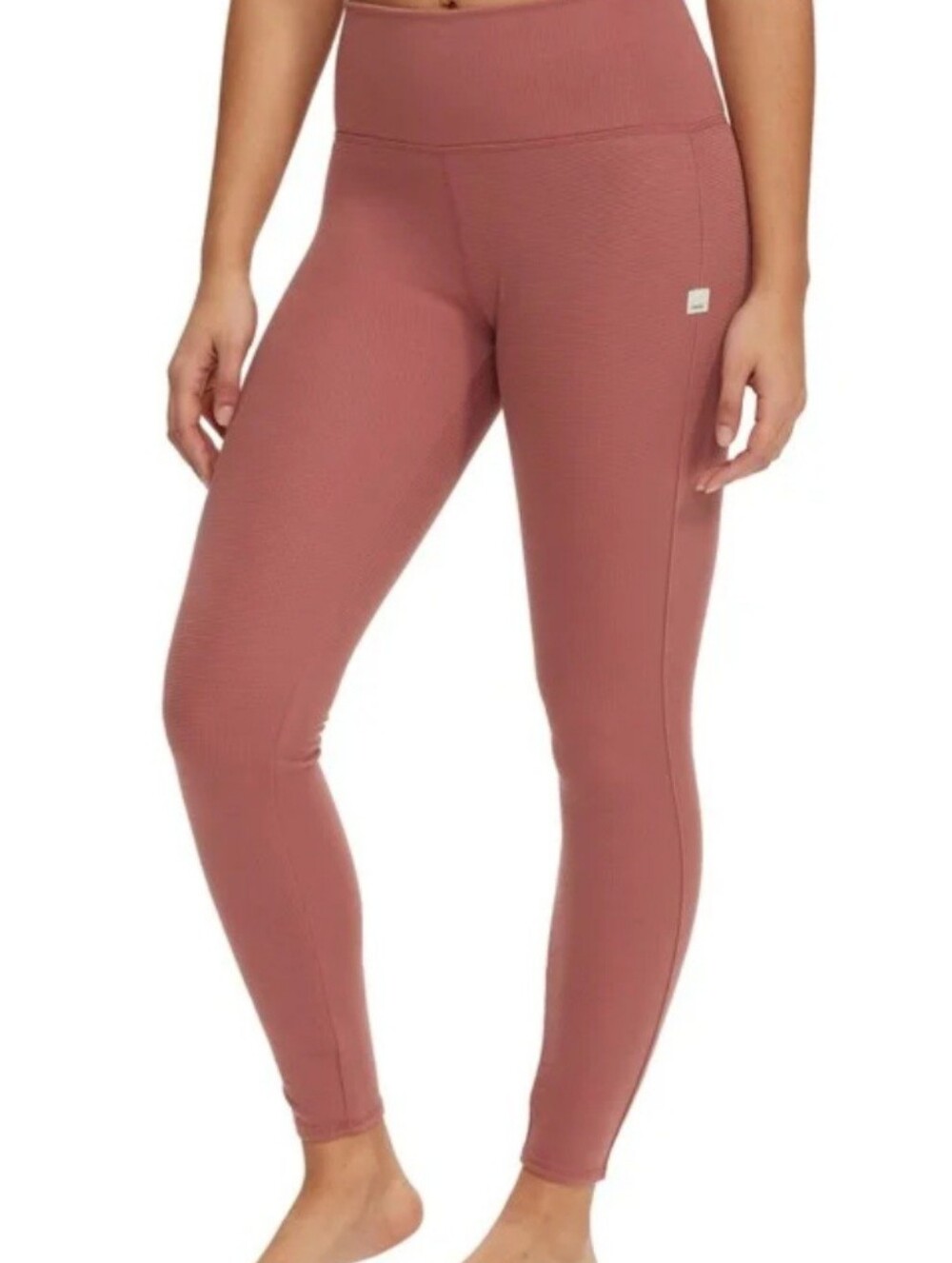 Vuori Bayview Thermal Leggings Rosewood Waffle Knit Moisture Wicking Size Large - Picture 14 of 14